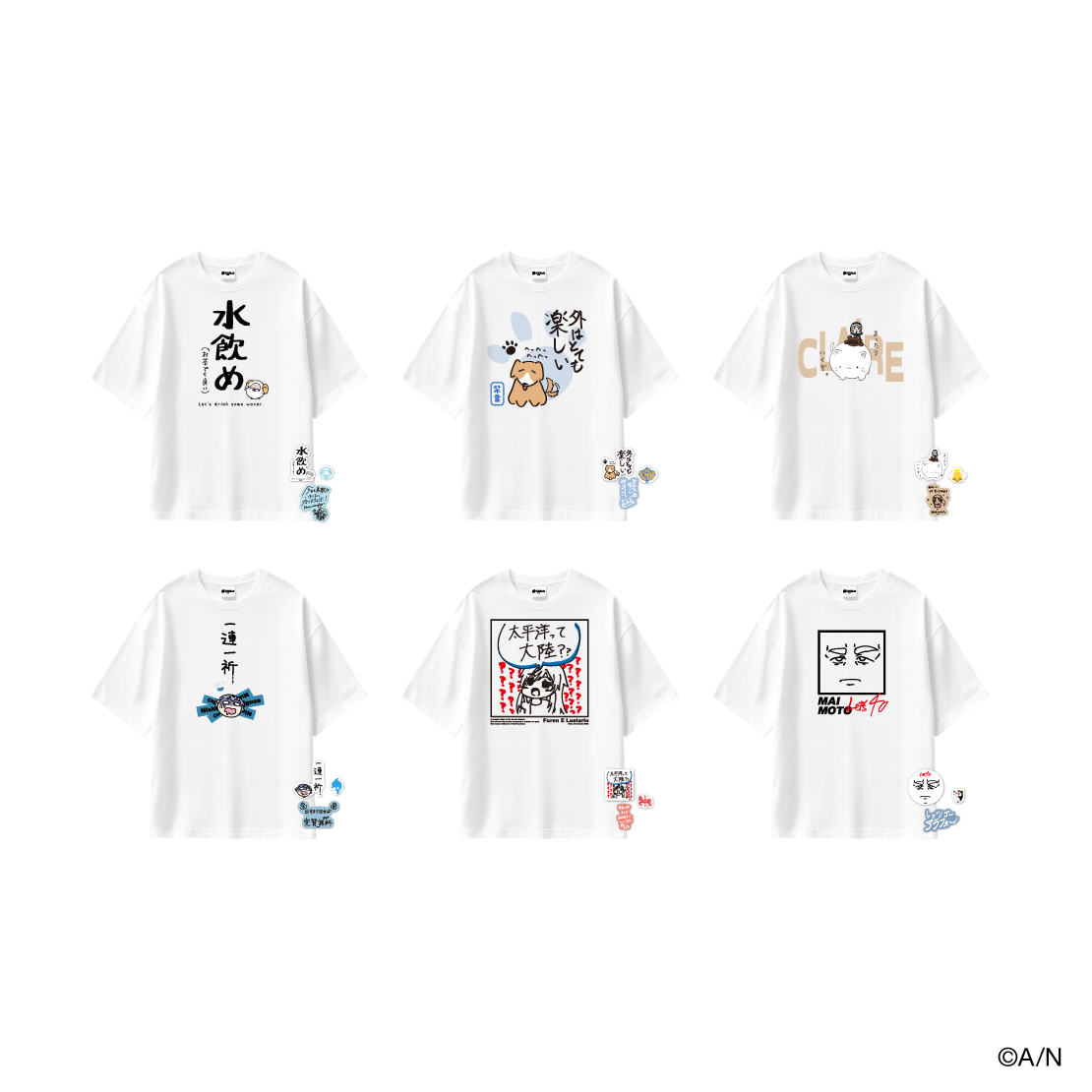 【にじさんじおでかけSTYLE】名言イラストTシャツ＆ステッカーセット