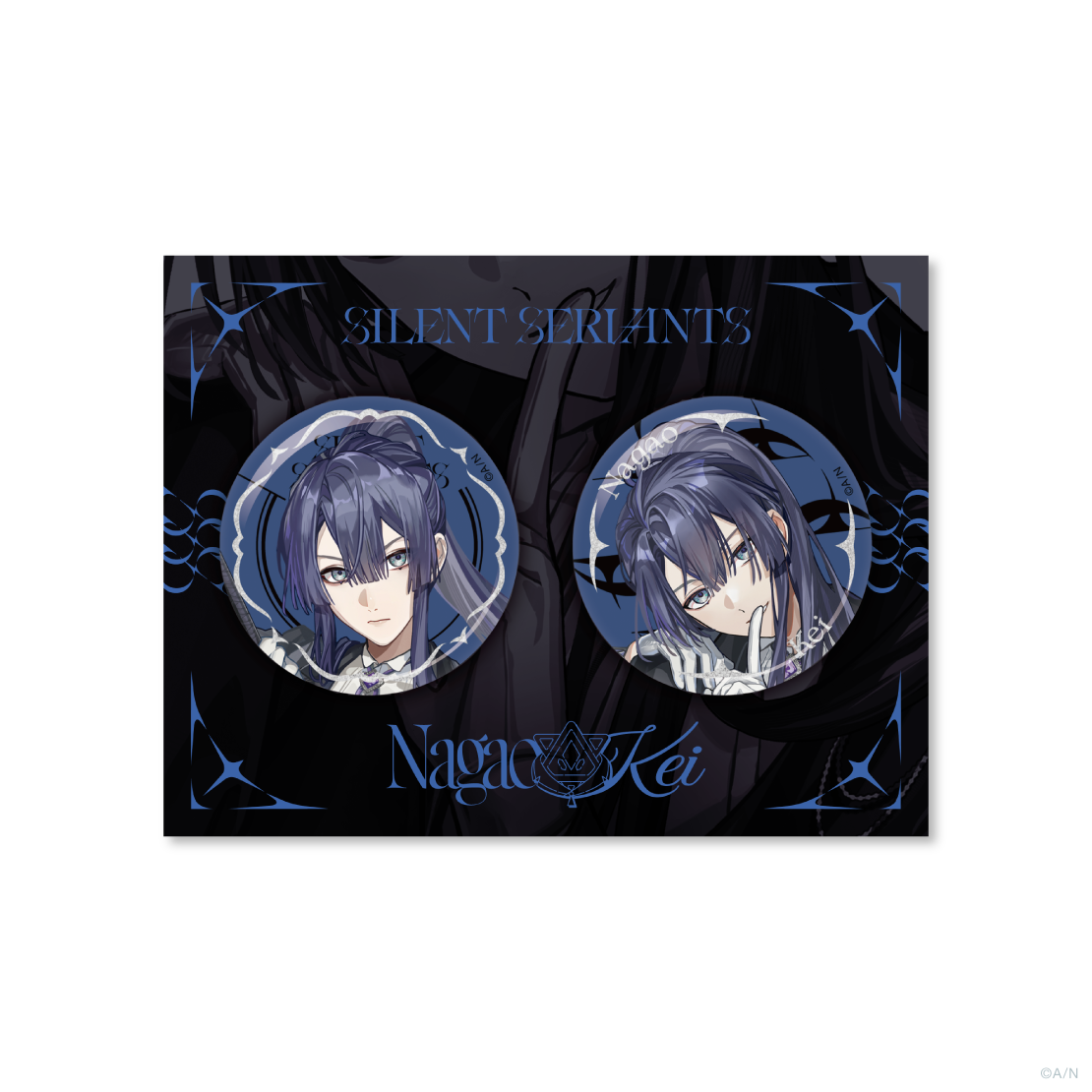 【SILENT SERVANTS】箔押し缶バッジセット