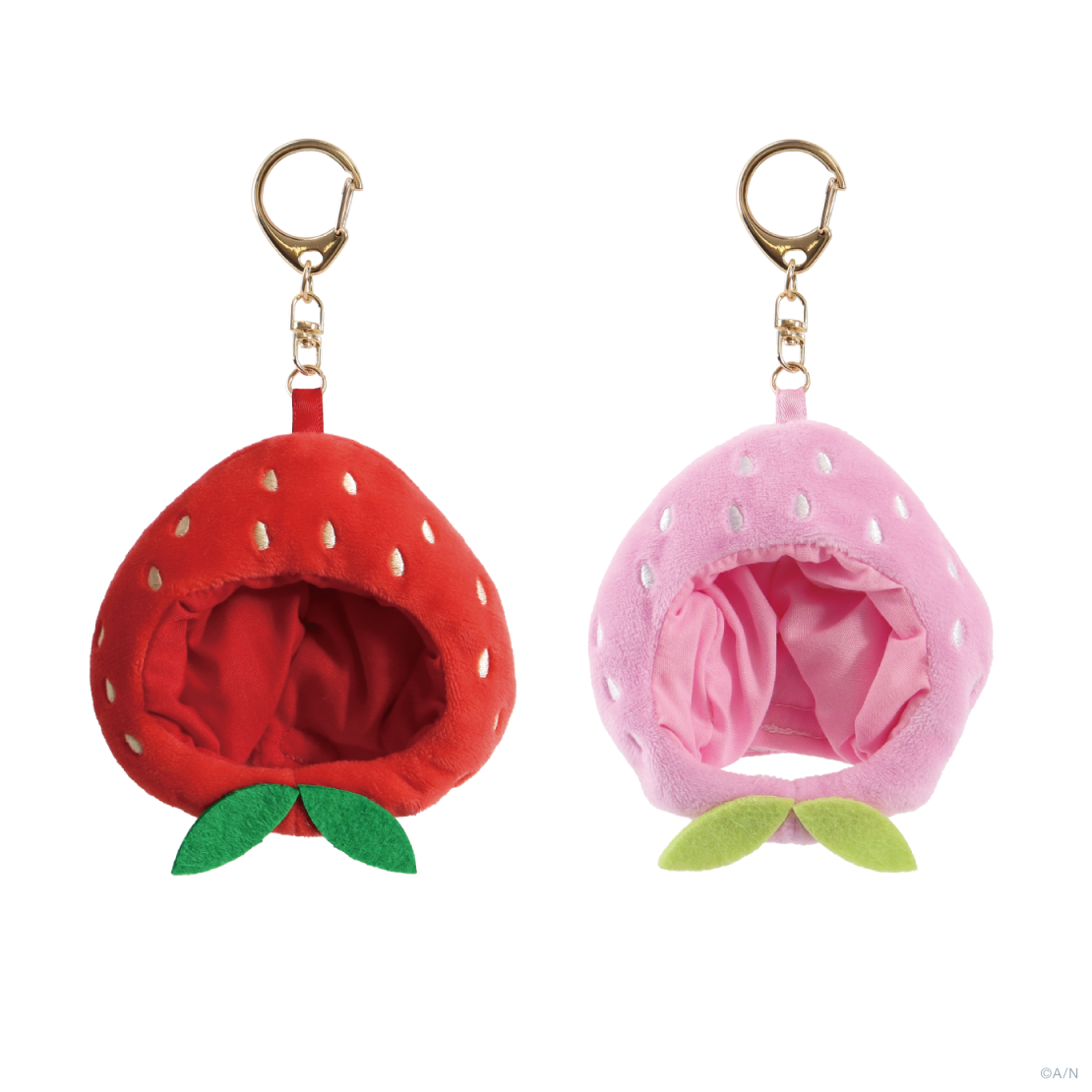 【いちごまにあ】いちご帽子キーホルダー【にじぱぺカスタム】