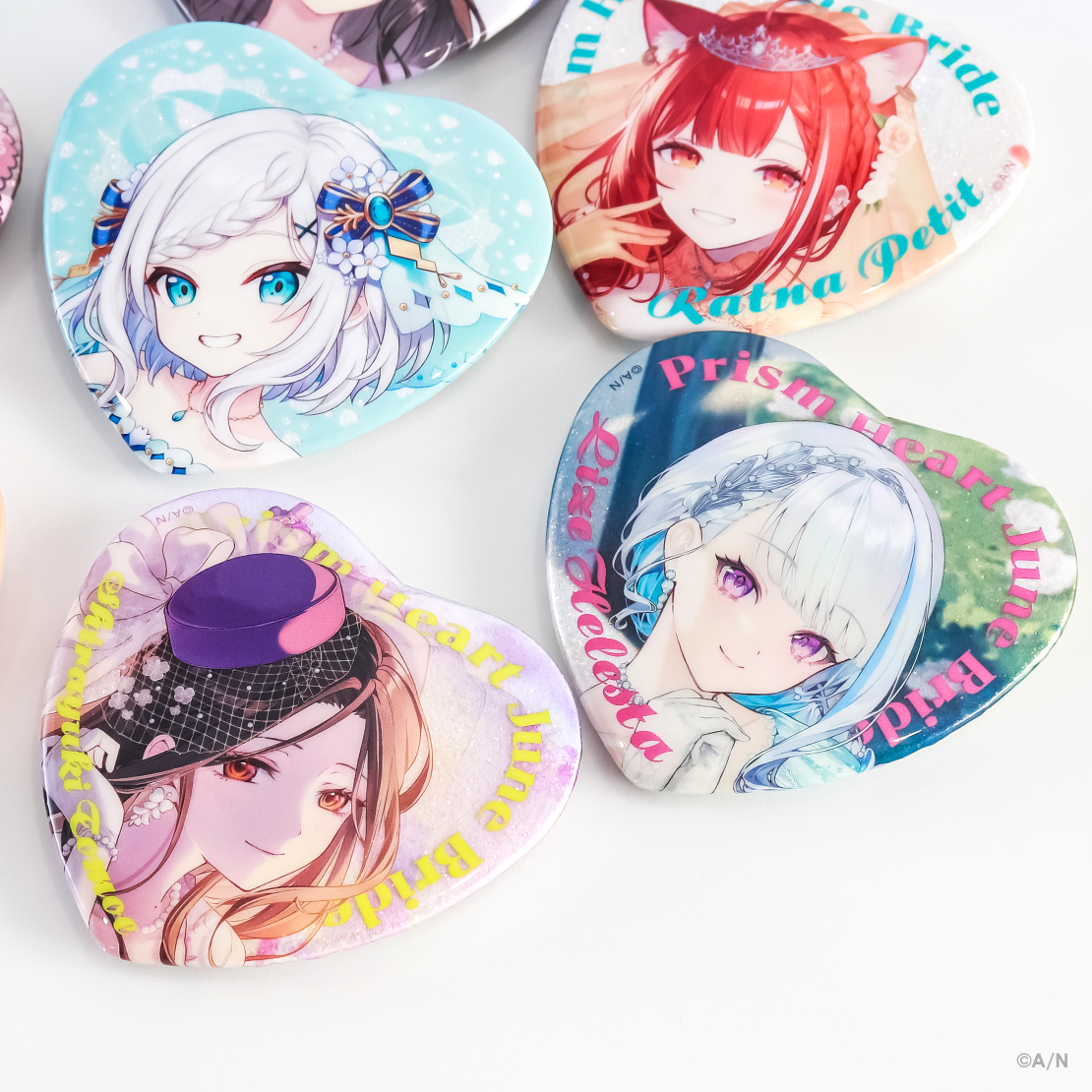 【Prism Heart June Bride】ランダムハート型缶バッジ Bグループ