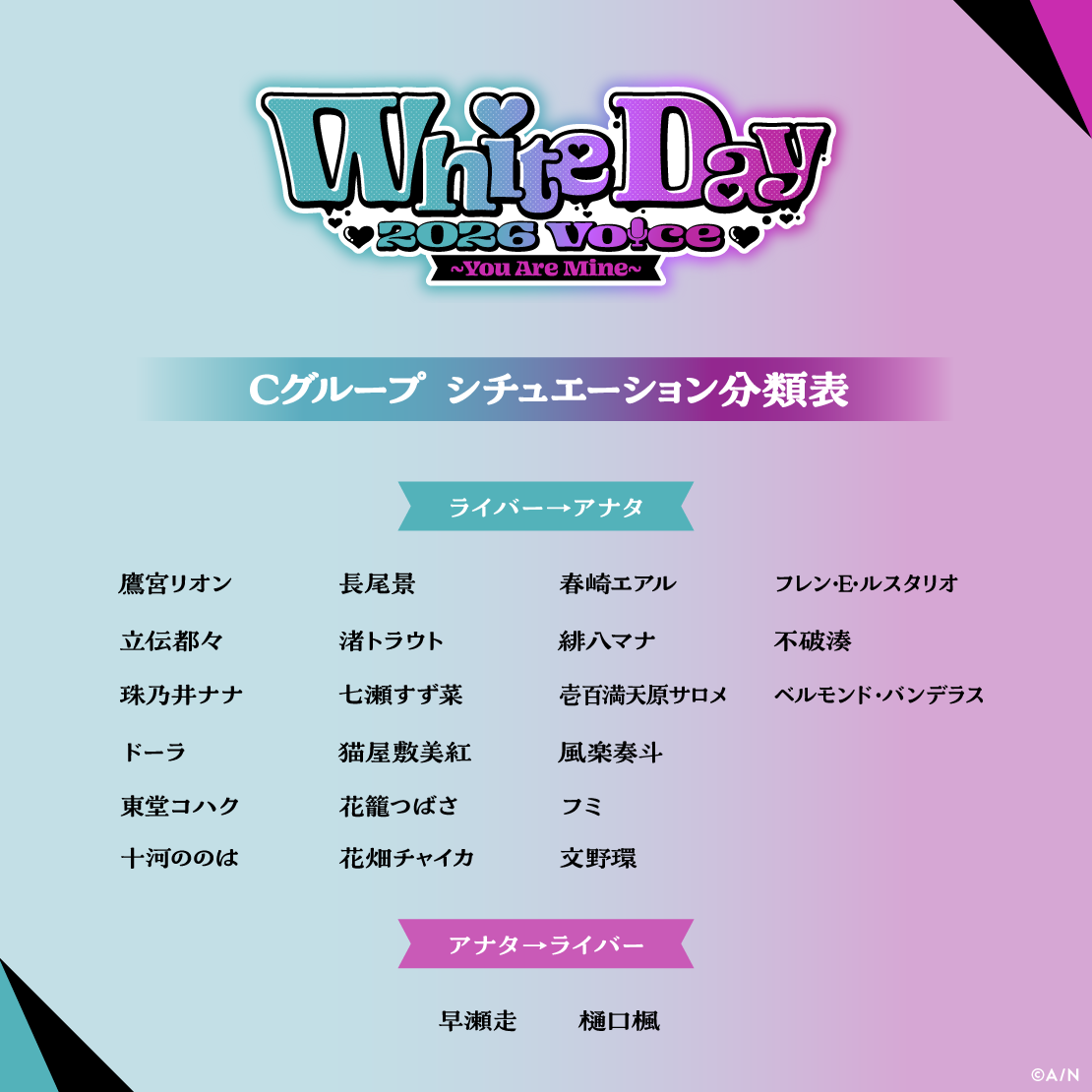 ホワイトデー2026ボイス～You Are Mine～ - Cグループ