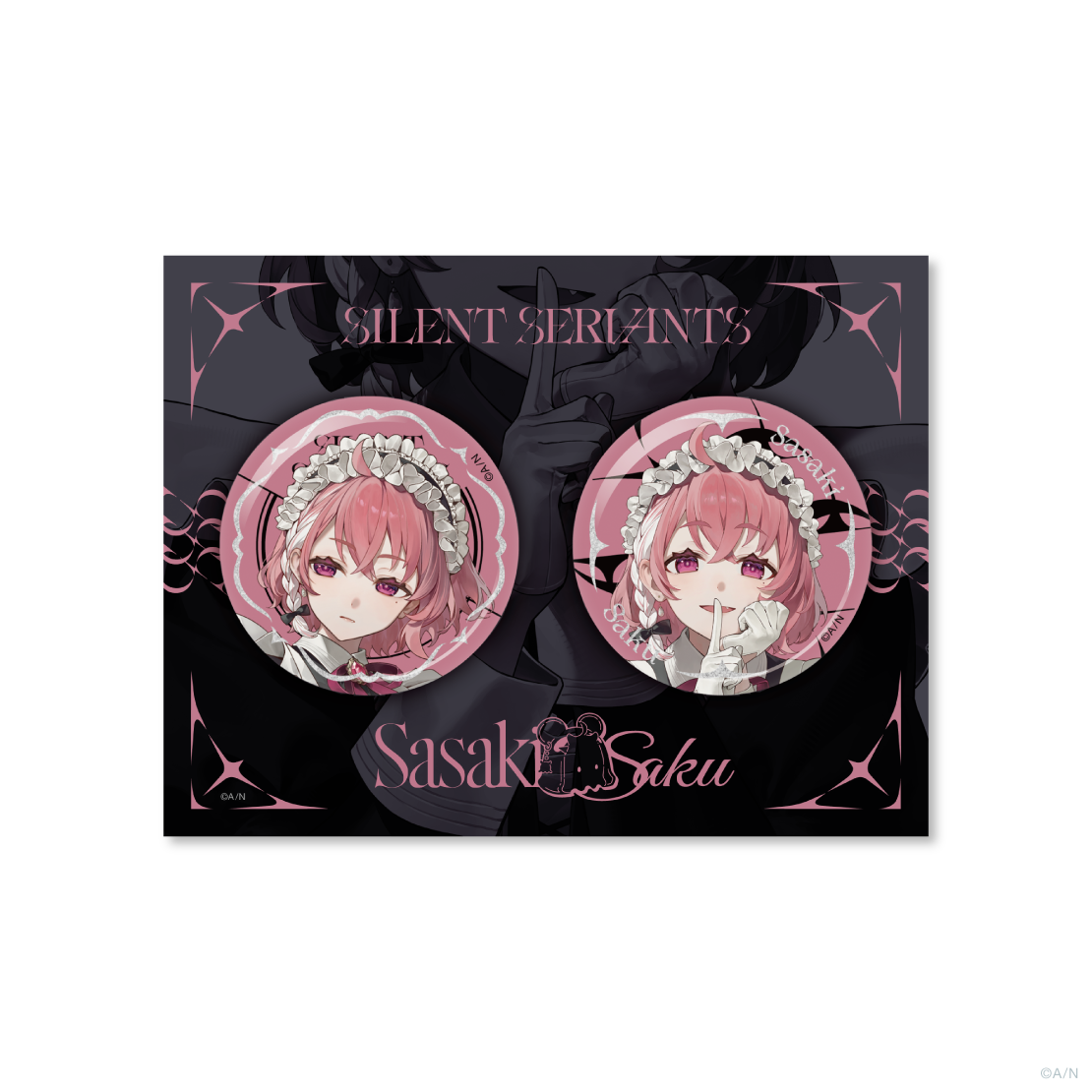 【SILENT SERVANTS】箔押し缶バッジセット