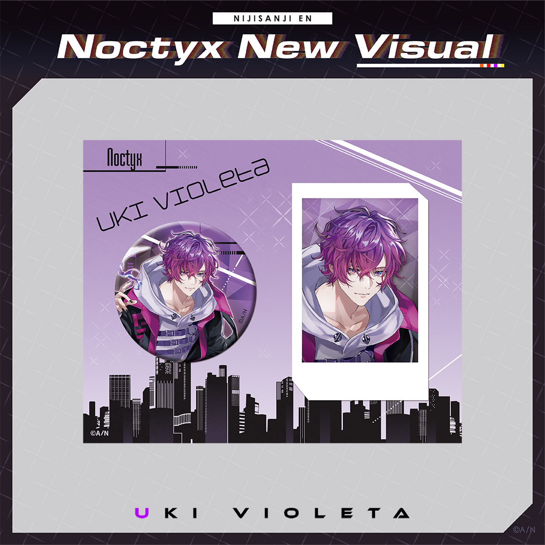 Noctyx New Visual】缶バッジ＆チェキ風カードセット｜にじさんじ 