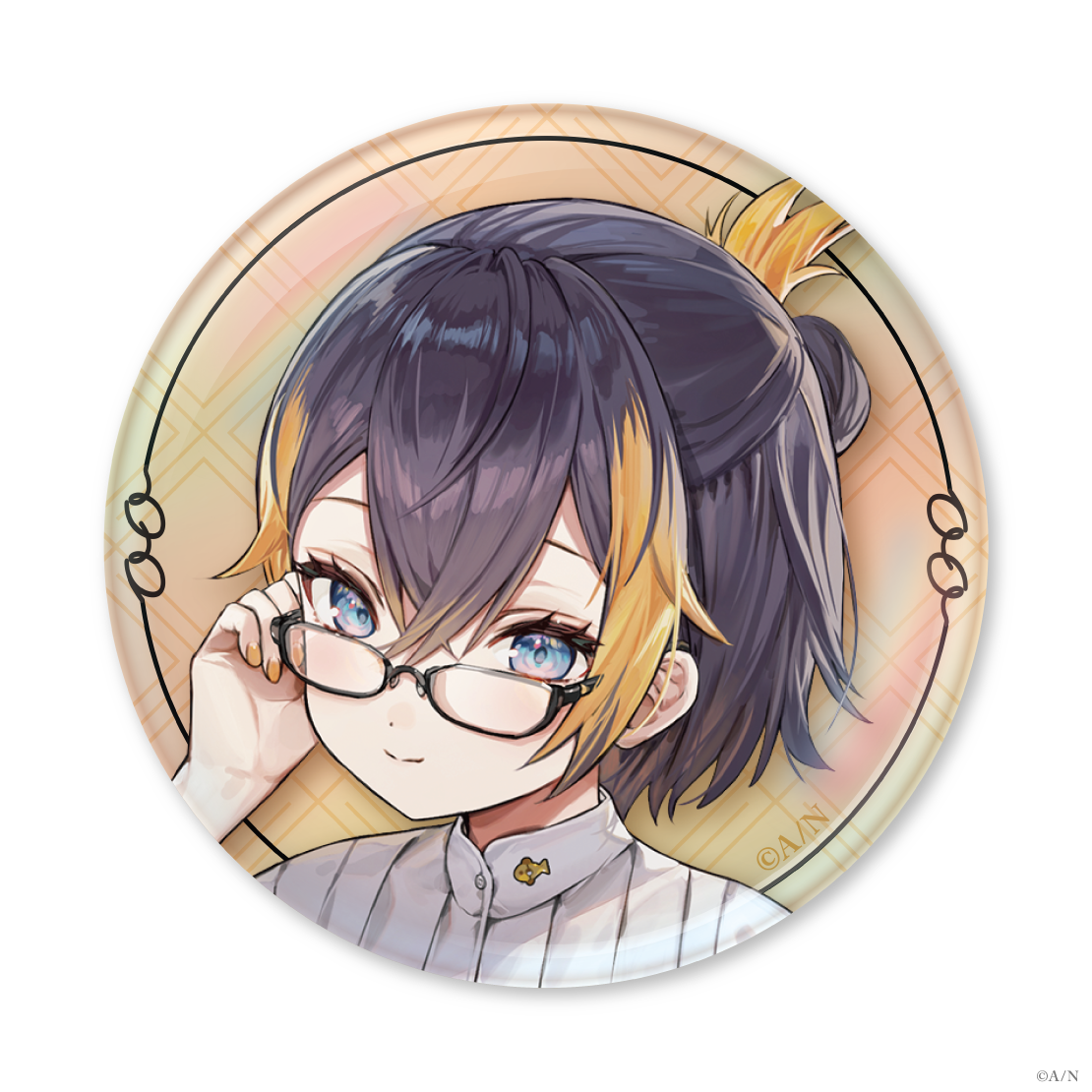 【Eyeglasses of Elegance】 オーロラ缶バッジ