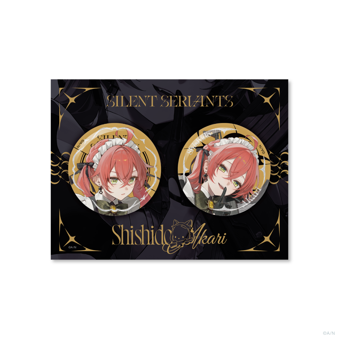 【SILENT SERVANTS】箔押し缶バッジセット
