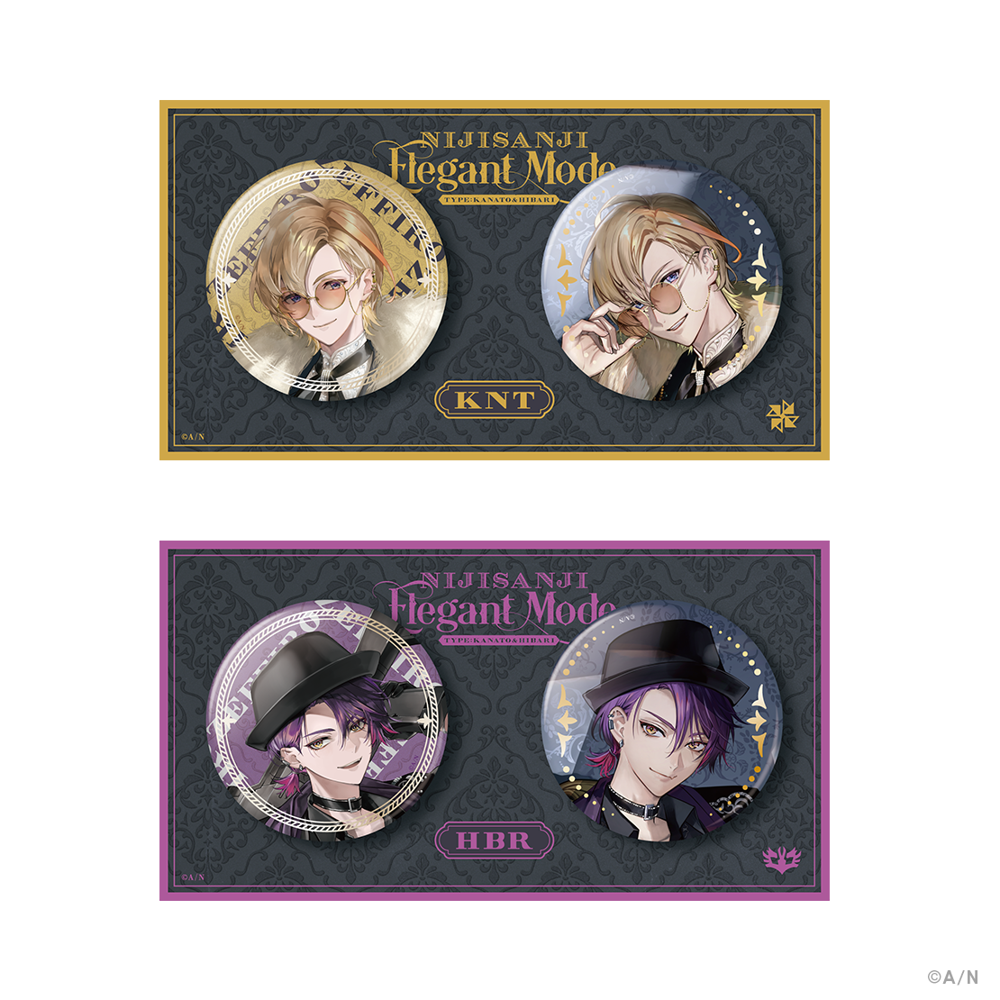 【NIJISANJI Elegant Mode Type：Kanato&Hibari】缶バッジセット