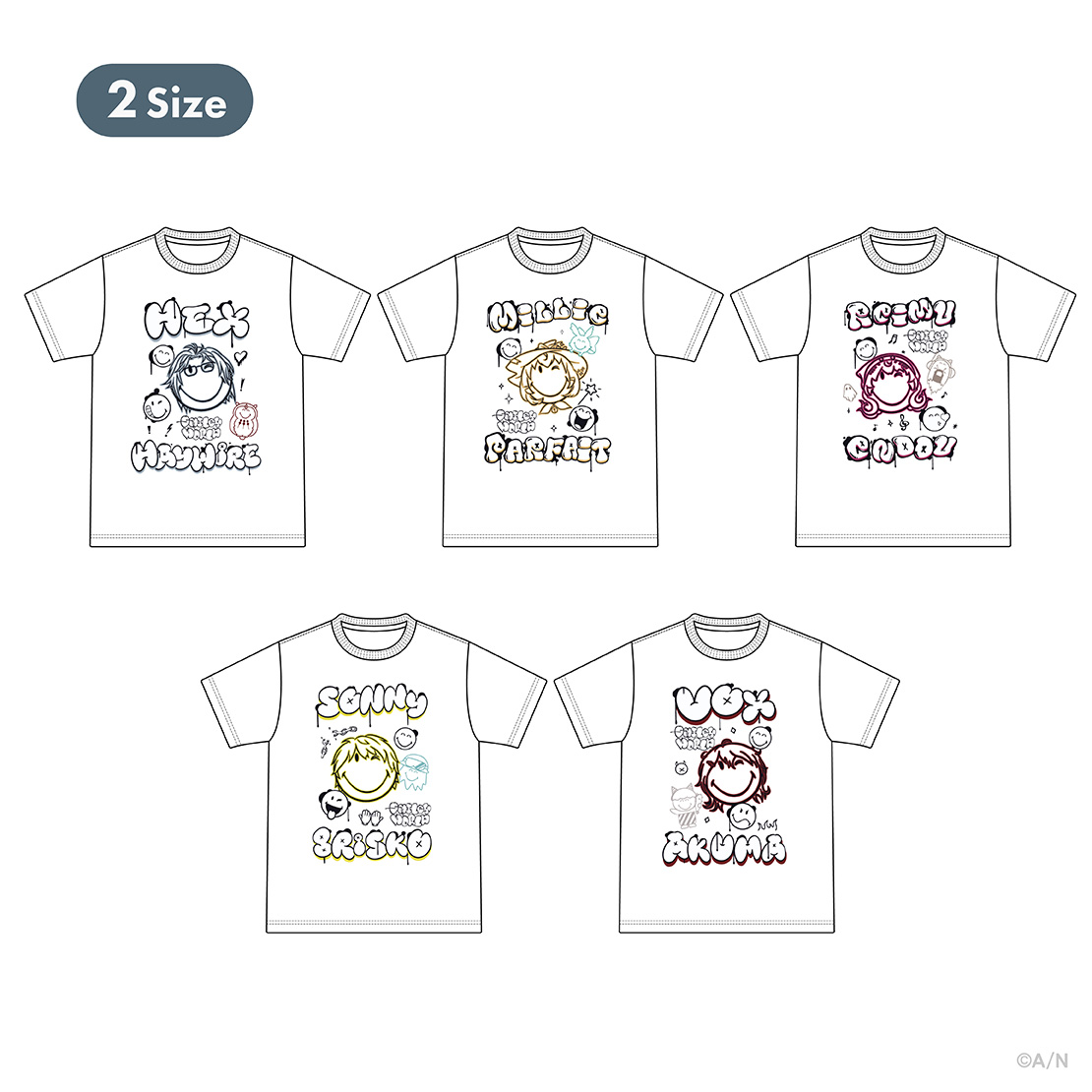 【NIJISANJI EN×SmileyWorld】Tシャツ 遠藤霊夢