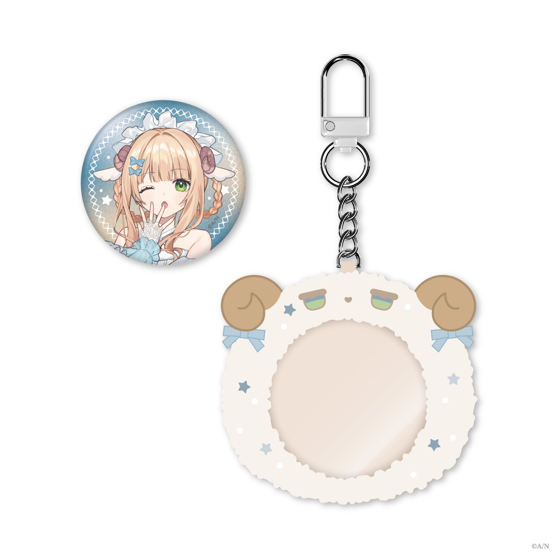 【Sleepy Sheepy】ケース付き缶バッジ