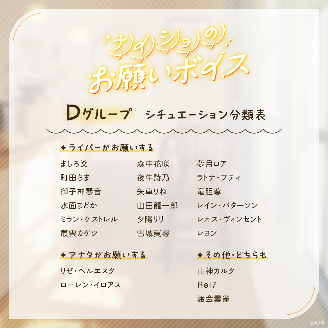 ナイショのお願いボイス - Dグループ