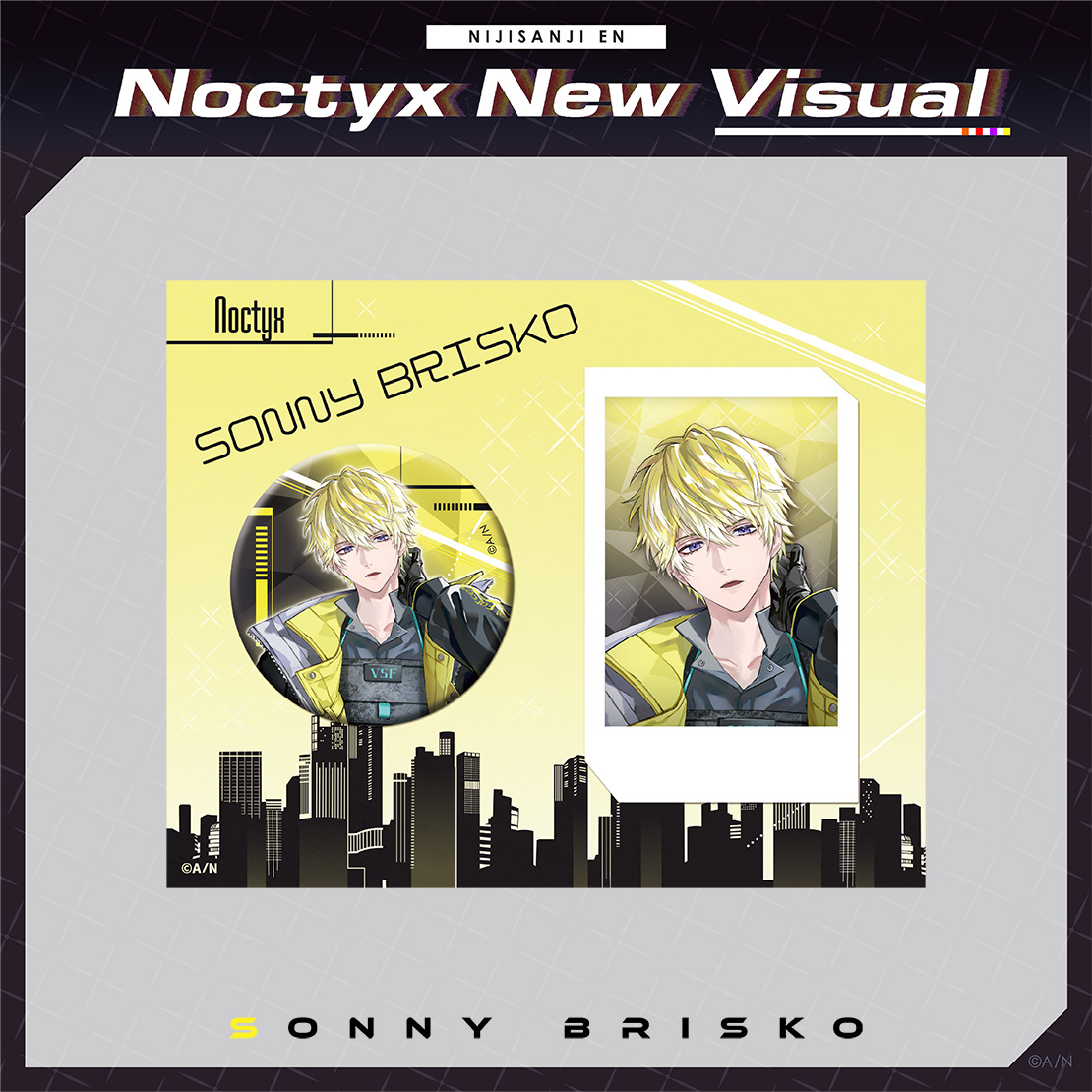 Noctyx New Visual】缶バッジ＆チェキ風カードセット｜にじさんじオフィシャルストア