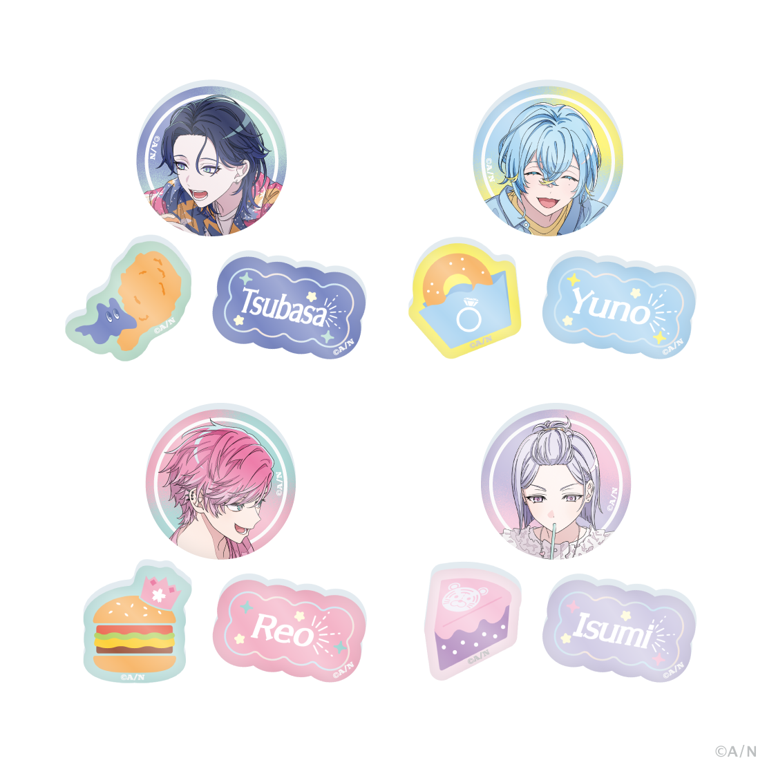 【ぽっぴん！すぷれあ】ぷっくりアクリルステッカー