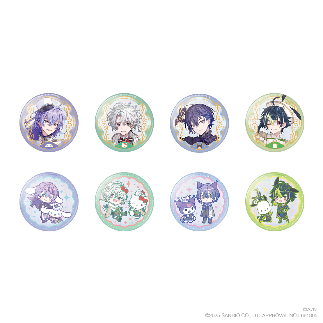 【Dytica×サンリオキャラクターズ】ランダムキラキラ缶バッジ