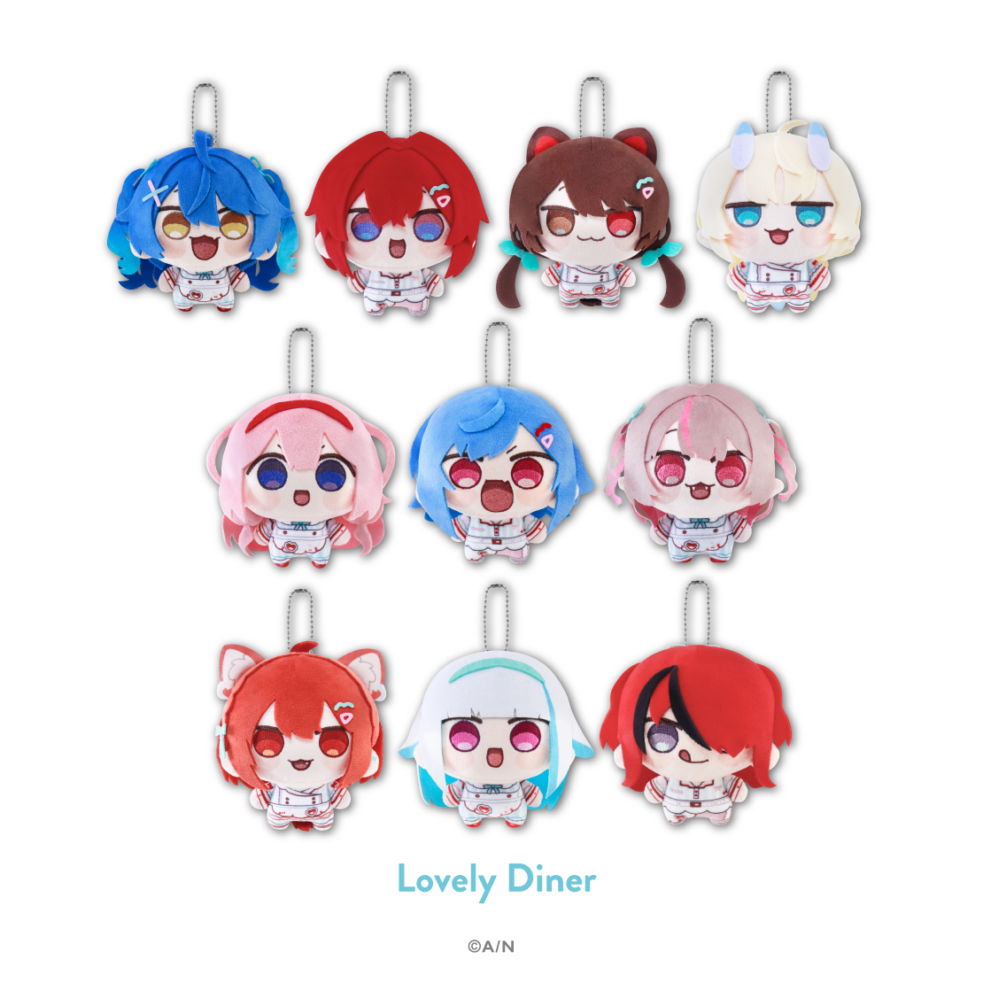 【にじさんじ 8th with cake！】にじまるっと ぬいぐるみマスコット Lovely Diner