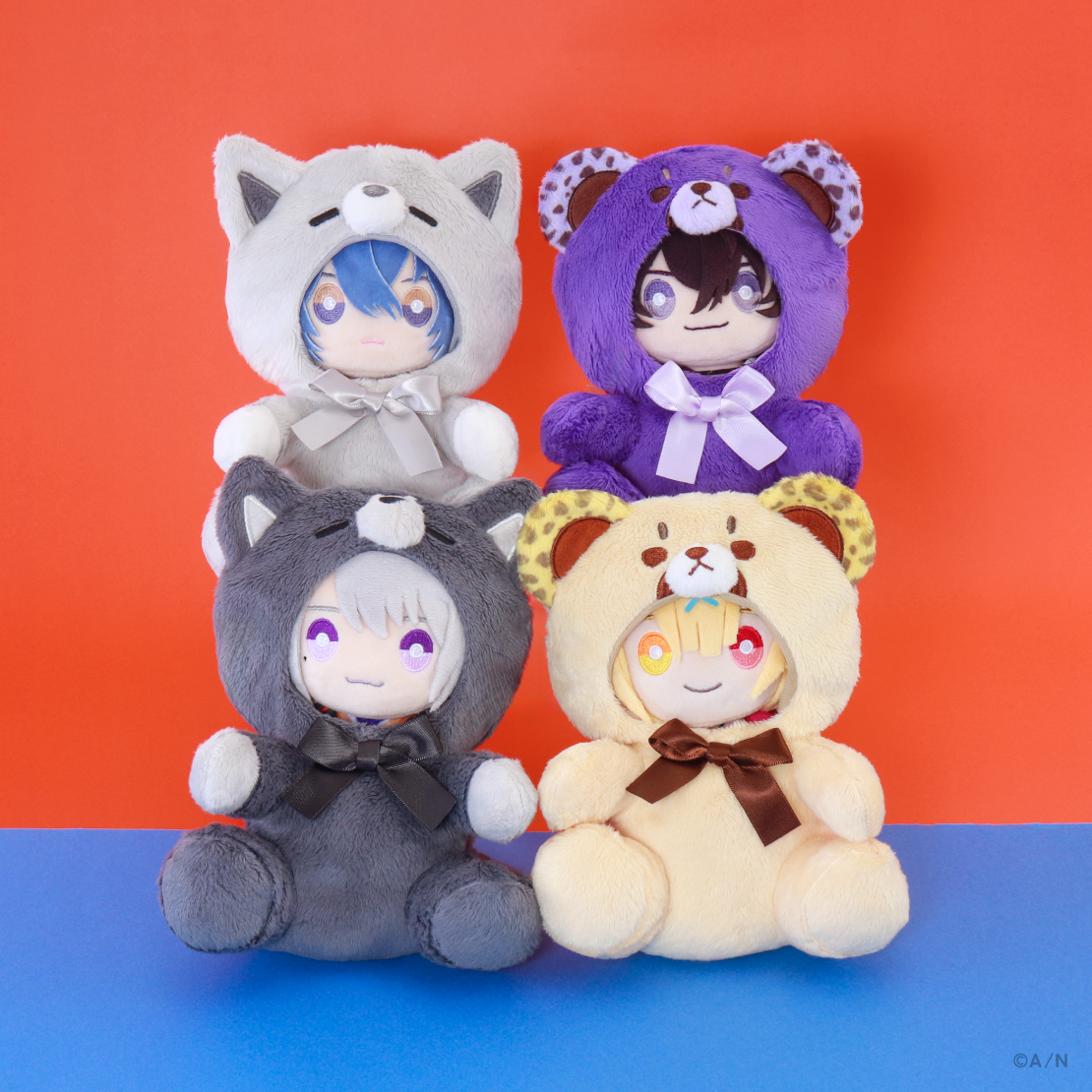 【がおがおぷれいやー】にじぬいおすわりきぐるみ