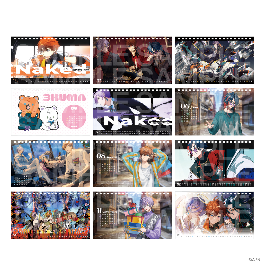 【Unit Selection Calendar 2026】卓上カレンダー 3SKM