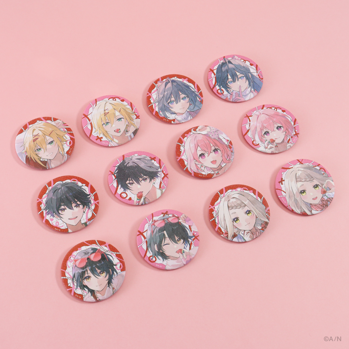 【いちごまにあ】シュガー缶バッジセット