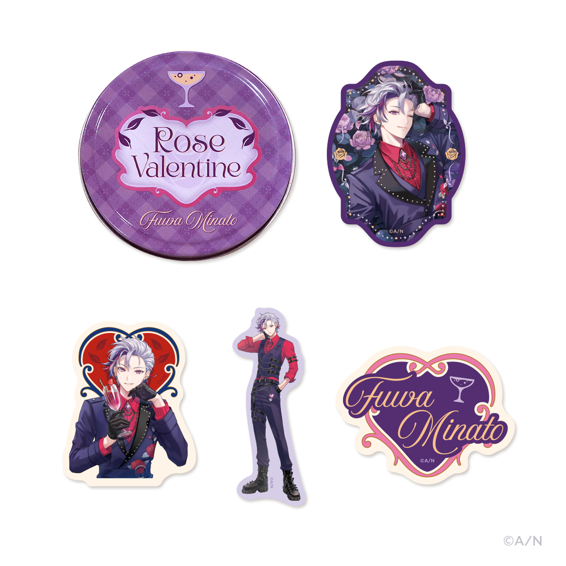 【Rose Valentine】缶入りステッカーセット